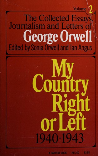 Sampul The collected essays, journalism, and letters of George Orwell